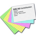ademo Verlag - Karteikarten 200 Stück A5 farbig kariert