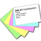 ademo Verlag - Karteikarten 500 Stück A7 farbig blanko
