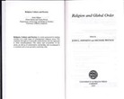 John Esposito, Michael Watson - Religion and Global Order