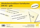 Wiederbeschreibbare Karteikarten DIN A5 - gelb