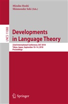 Mizuh Hoshi, Mizuho Hoshi, Seki, Seki, Shinnosuke Seki - Developments in Language Theory