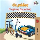 Kidkiddos Books, Inna Nusinsky, S. A. Publishing - The Wheels The Friendship Race (Greek Children's Book)