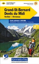 Hallwag Kümmerly+Frey AG, Hallwa Kümmerly+Frey AG, Hallwag Kümmerly+Frey AG - Grand-St-Bernard Dents du Midi Verbier Ovronnaz 1:60 000