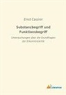 Ernst Cassirer - Substanzbegriff und Funktionsbegriff