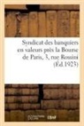 Anonyme, Sans Auteur, Sans Auteur - Syndicat des banquiers en valeurs