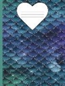 Big Earth Books - Composition Notebook Mermaid Glitter - Marble Wide Ruled: 100 Lined Pages