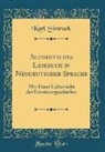 Karl Simrock - Altdeutsches Lesebuch in Neudeutscher Sprache