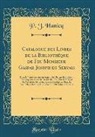 P. J. Hanicq - Catalogue des Livres de la Bibliothèque de Feu Monsieur Gaspar-Joseph de Servais