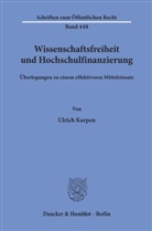 Ulrich Karpen - Wissenschaftsfreiheit und Hochschulfinanzierung.