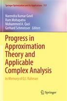 Mohammed A Qazi et al, Narendra Kumar Govil, Ra Mohapatra, Ram Mohapatra, Mohammed A. Qazi, Gerhard Schmeisser - Progress in Approximation Theory and Applicable Complex Analysis