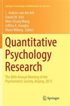 L. Andries van der Ark, Daniel M. Bolt, Jeffrey A. Douglas, Danie M Bolt, Daniel M Bolt, L. Andries van der Ark... - Quantitative Psychology Research