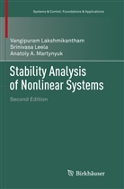 Vangipura Lakshmikantham, Vangipuram Lakshmikantham, Srinivas Leela, Srinivasa Leela, Martyn, Anatoly A. Martynyuk - Stability Analysis of Nonlinear Systems