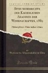 Akademie Der Wissenschaften In Wien - Sitzungsberichte der Kaiserlichen Akademie der Wissenschaften, 1889, Vol. 120