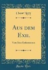 Oscar Levy - Aus dem Exil