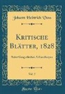 Johann Heinrich Voß - Kritische Blätter, 1828, Vol. 2