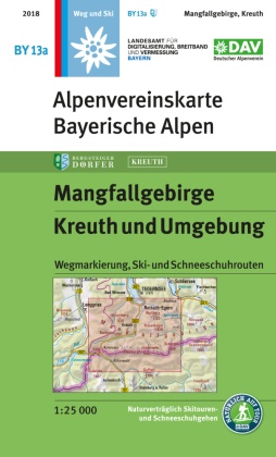 Deutsche Alpenverein (DAV), Deutscher Alpenverein (DAV), Deutscher Alpenverein e V,  Deutscher Alpenverein (DAV),  Deutscher Alpenverein e.V.,  für Digitalisierung B... - Mangfallgebirge, Kreuth und Umgebung - Wegmarkierung, Ski- und Schneeschuhrouten