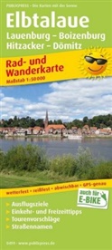 PublicPress Rad- und Wanderkarte Elbtalaue, Lauenburg - Boizenburg, Hitzacker - Dömitz