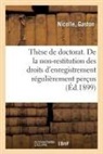 Gaston Nicolle, Nicolle-G - These de doctorat. du principe de