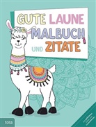 Gute-Laune-Malbuch und Zitate
