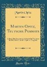 Martin Opitz - Martin Opitz, Teutsche Poemata