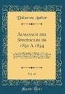 Unknown author - Almanach des Spectacles de 1831 A 1834, Vol. 10