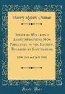 Henry Robert Plomer - Index of Wills and Administrations Now Preserved in the Probate Registry at Canterbury