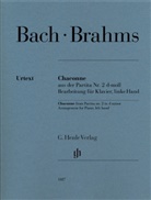 Johann Sebastian Bach, Johannes Brahms, linke Hand Klavier, Valerie Woodring Goertzen - Johannes Brahms - Chaconne aus der Partita Nr. 2 d-moll (Johann Sebastian Bach), Bearbeitung für Klavier, linke Hand