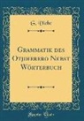 G. Viehe - Grammatik des Otjiherero Nebst Wörterbuch (Classic Reprint)