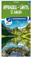 Hallwag Kümmerly+Frey AG, Hallwa Kümmerly+Frey AG, Hallwag Kümmerly+Frey AG - Appenzell Säntis St. Gallen 1:40 000