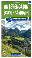 Hallwag Kümmerly+Frey AG, Hallwa Kümmerly+Frey AG, Hallwag Kümmerly+Frey AG - Kümmerly+Frey Wanderkarte 24 Unterengadin 1:40.000