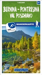 Hallwag Kümmerly+Frey AG, Hallwa Kümmerly+Frey AG, Hallwag Kümmerly+Frey AG - Bernina Pontresina Val Pschiavo 1:40 000