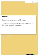anonym, Anonym - Barriers in International Projects