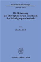 Jörg Tenckhoff - Die Bedeutung des Ehrbegriffs für die Systematik der Beleidigungstatbestände.