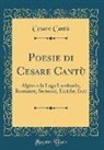 Cesare Cantù - Poesie di Cesare Cantù