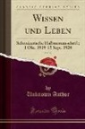 Unknown Author - Wissen und Leben, Vol. 22