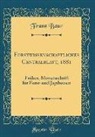 Franz Baur - Forstwissenschaftliches Centralblatt, 1881