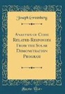 Joseph Greenberg - Analysis of Code Related Responses From the Solar Demonstration Program (Classic Reprint)