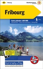 Hallwag Kümmerly+Frey AG, Hallwa Kümmerly+Frey AG, Hallwag Kümmerly+Frey AG - Kümmerly+Frey Wanderkarte 31 Fribourg 1:60.000
