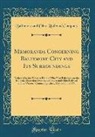 Baltimore And Ohio Railroad Company - Memoranda Concerning Baltimore City and Its Surroundings
