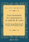 U. S. Committee on Banking and Finance - Anti-Apartheid Act Amendments of 1988 (H. R. 1580)