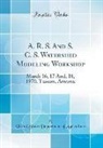United States Department Of Agriculture - A. R. S. And S. C. S. Watershed Modeling Workshop