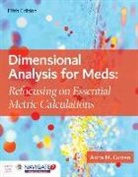 Anna M. Curren - Dimensional Analysis for Meds