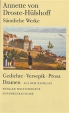 Annette von Droste-Hülshoff - Sämtliche Werke, 2 Bde., Ln - 2: Gedichte, Versepik, Prosa, Dramen, Libretti, Übersetzungen