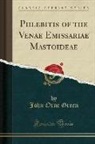 John Orne Green - Phlebitis of the Venae Emissariae Mastoideae (Classic Reprint)