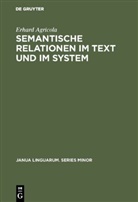 Erhard Agricola - Semantische Relationen im Text und im System