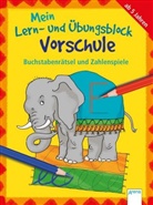 Heike Heimrich, Lena Roth, Edith Thabet, Woe, Heike Heimrich, Hela Woernle - Mein Lern- und Übungsblock Vorschule: Mein Lern- und Übungsblock Vorschule - Buchstabenrätsel und Zahlenspiele