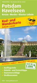 PublicPress Rad- und Wanderkarte Potsdam - Havelseen, Ketzin - Warder - Kloster Lehnin