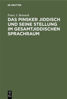 Franz J Beranek, Franz J. Beranek - Das Pinsker Jiddisch und seine Stellung im gesamtjiddischen Sprachraum