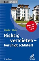 Ralf Stark, Ralf (Dr.) Stark, Helg Ziegler, Helge Ziegler - Richtig vermieten - beruhigt schlafen!