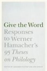 Werner Hamacher, Gerhard Richter, Ann Smock - Give the Word